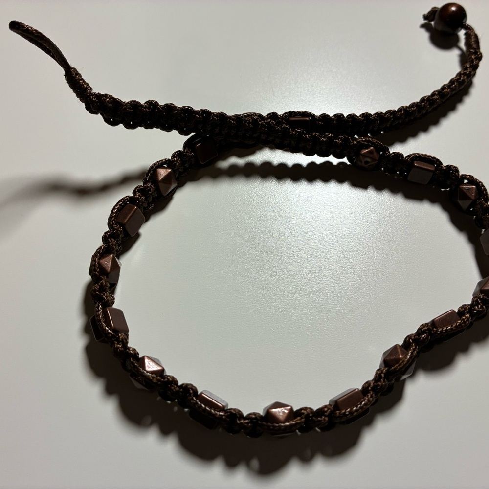 Brown Beaded Wrap Bracelet
